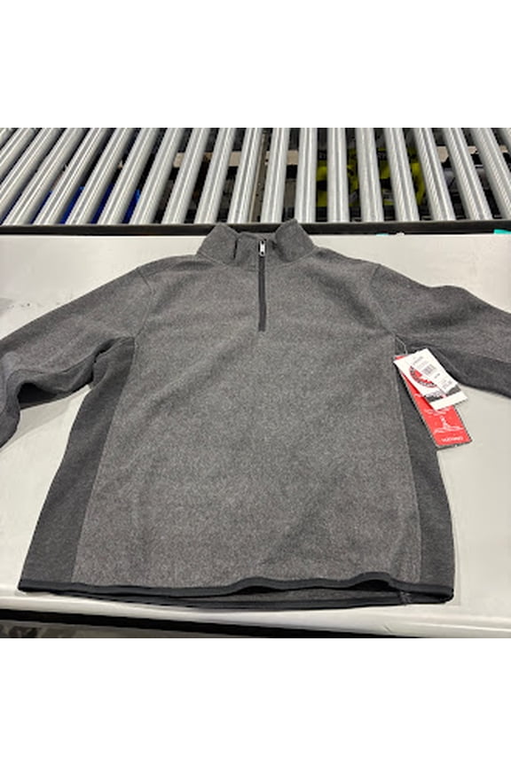 PULLOVER 1/2 ZIP JACKET - SIZE: MEN M - CARBON HEATHER