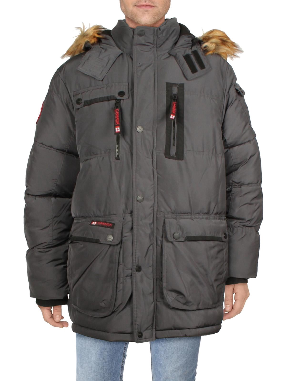 Canada Weather Gear Mens Faux Fur Cold Weather Parka Coat