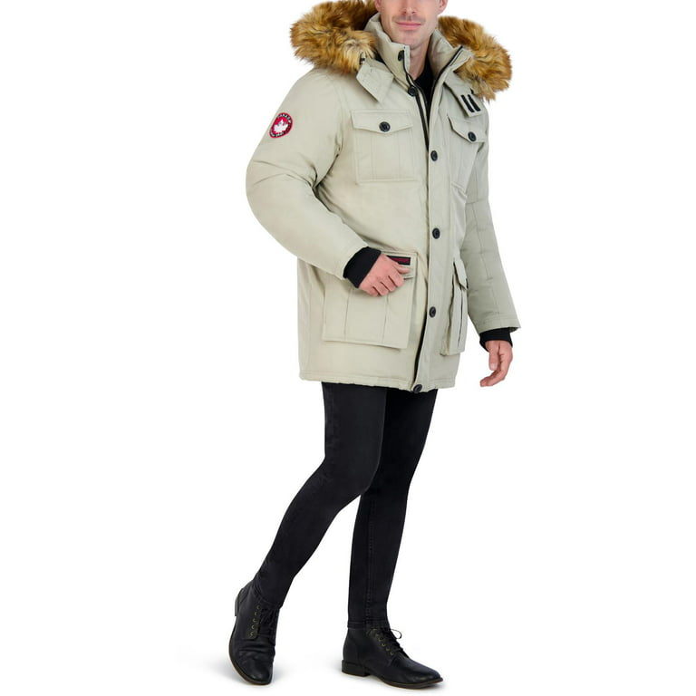 Canada Weather Gear Parka Coat for Men-Insulated Winter Jacket w/ Faux Fur  Hood