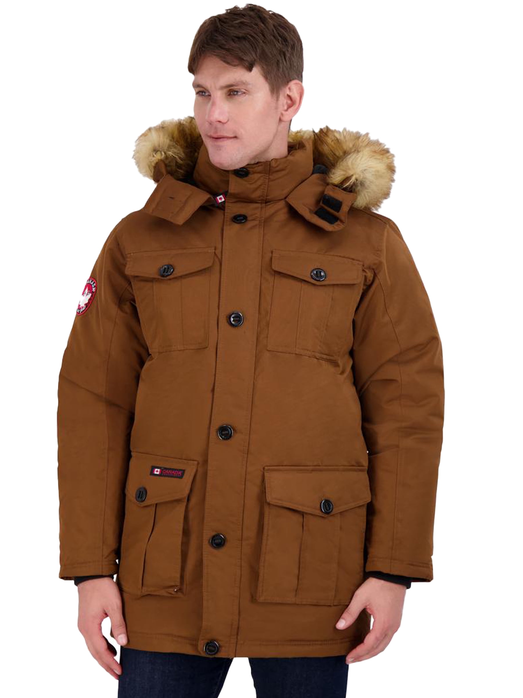 dø forene ugentlig Canada Weather Gear Parka Coat for Men-Insulated Winter Jacket w/ Faux Fur  Hood - Walmart.com