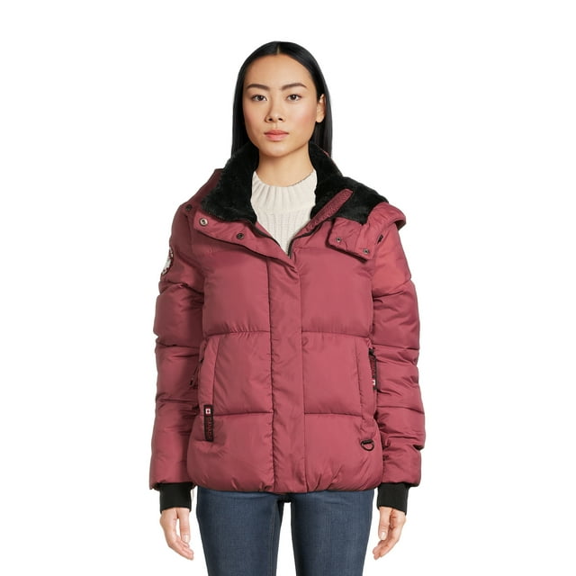Canada Weather Gear Women's Classic Cloud Puffer Jacket with Hood 
