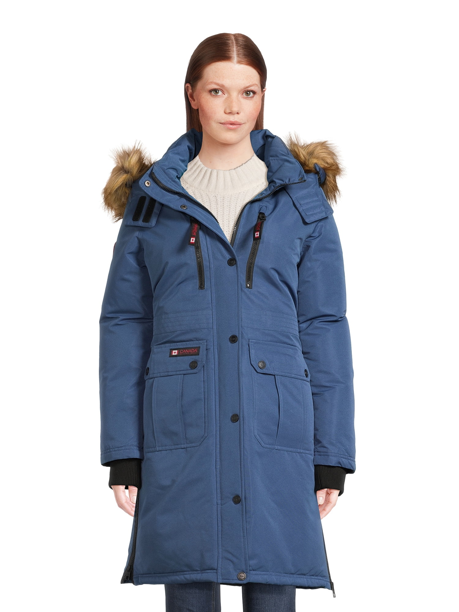 Canada Weather Gear Women's Classic Long Parka Jacket with Hood ...