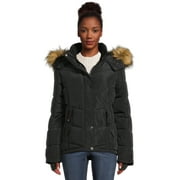 Canada Weather Gear Women's Classic Puffer Jacket with Faux Fur Trim Hood