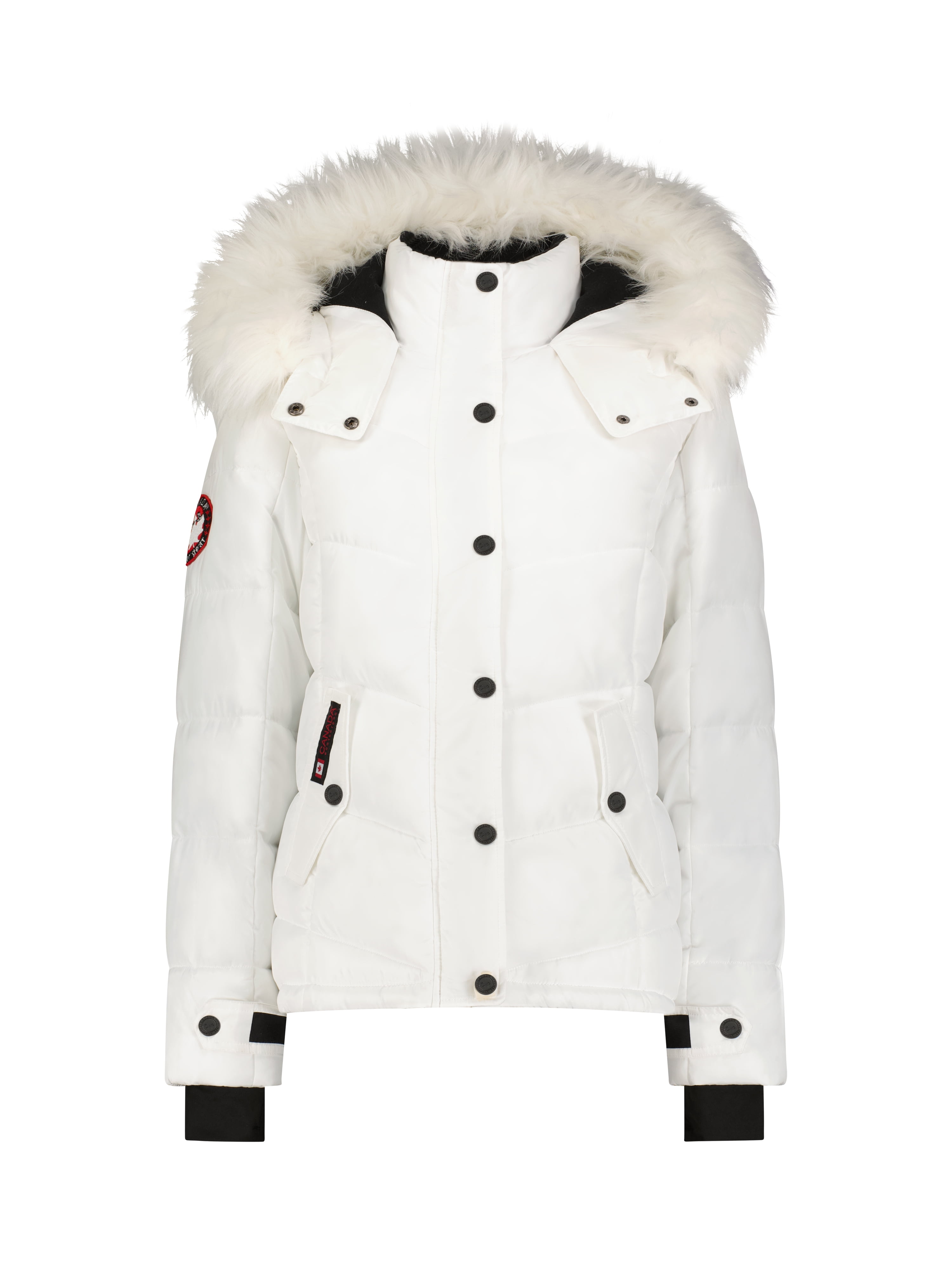 Canada Weather Gear Women's Classic Puffer Jacket with Faux Fur Trim ...