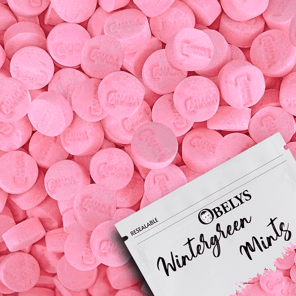 Canada Wintergreen Mints - Pink Refresher Candy With Bold Mint Flavor | 3 Pounds