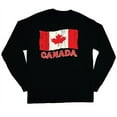 thumbnail image 1 of Canada flag T-shirt Men's Long Sleeve Tee Black, 1 of 1