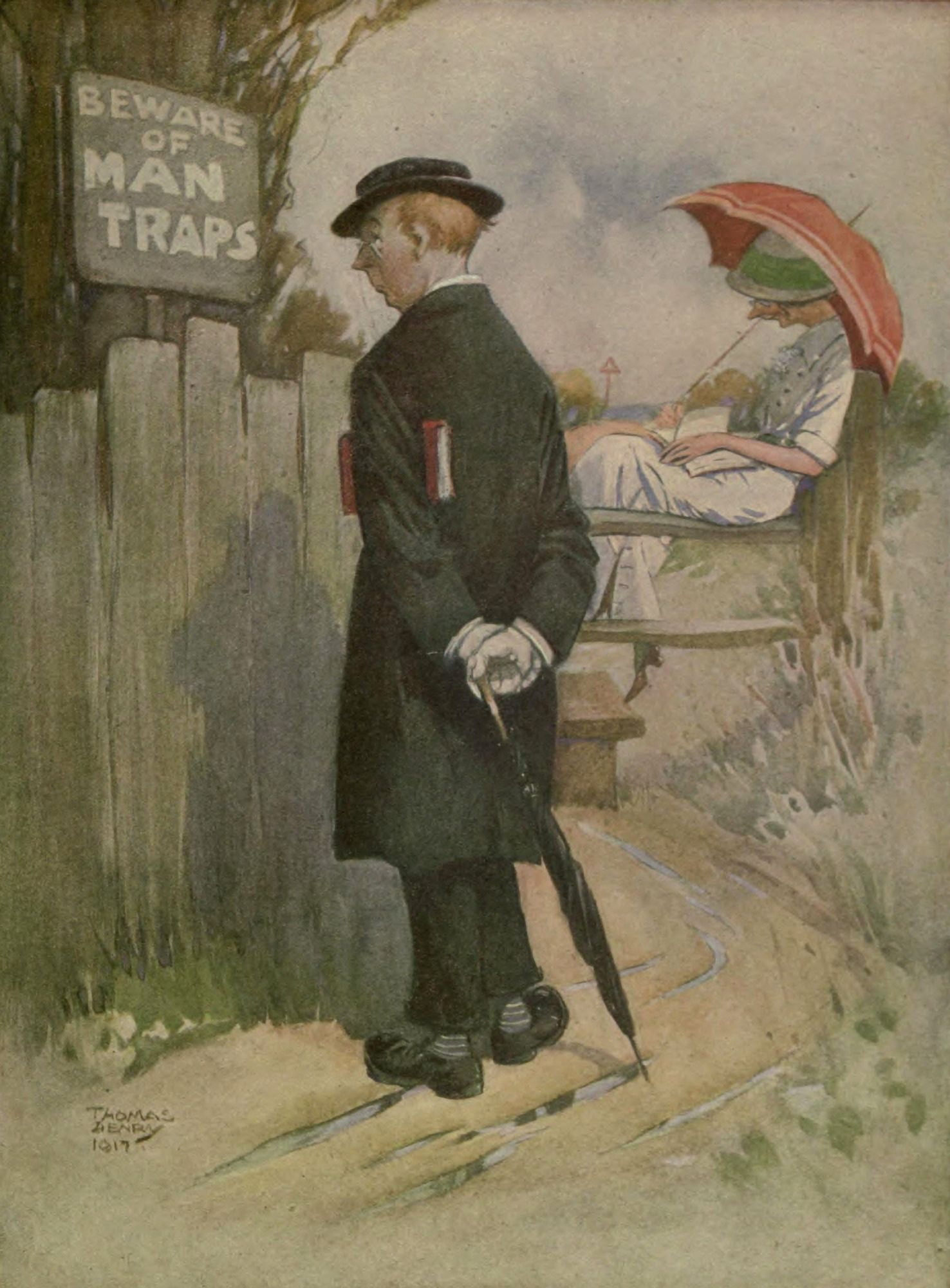 Canada in Khaki 1917 A War-time Warning Canvas Art - Thomas Henry (24 x 36)