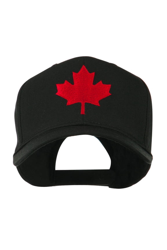 Canada's Maple Leaf Embroidered Cap - Black OSFM