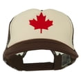 thumbnail image 1 of Canada's Maple Leaf Embroidered Foam Front Mesh Back Cap - Brown Tan OSFM, 1 of 5