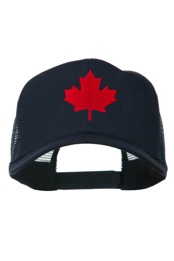Canada's Maple Leaf Embroidered Mesh Back Cap - Navy OSFM