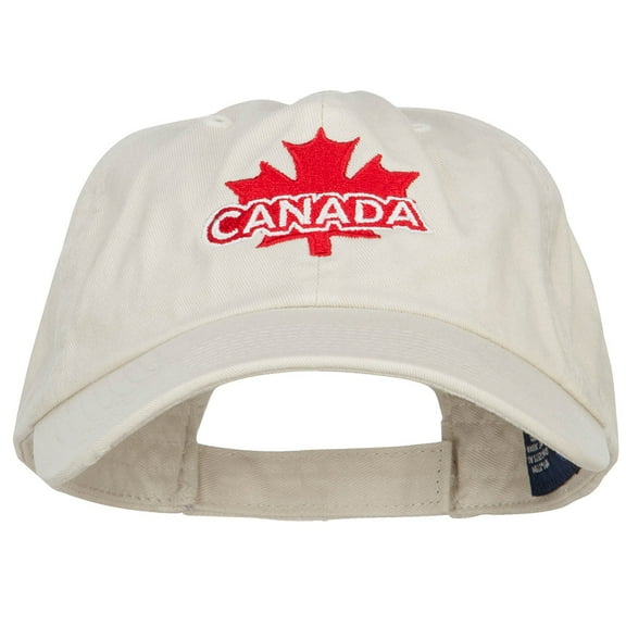 Canada with Maple Leaf Embroidered Low Cap - Putty OSFM