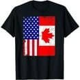 thumbnail image 1 of Canadian American Shirt USA Canada Flag 4th of July Tshirt, 1 of 2