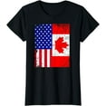 thumbnail image 1 of Canadian American Shirt USA Canada Flag 4th of July Tshirt, 1 of 3