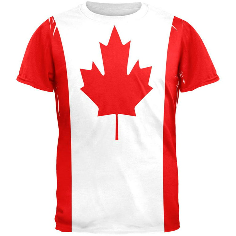 Canadian Canada Flag All Over Mens T Shirt Multi X-LG