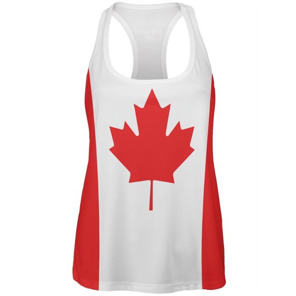 Canadian Canada Flag All Over Womens Work Out Tank Top Multi SM