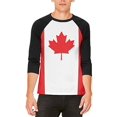thumbnail image 1 of Canadian Canada Flag Mens Raglan T Shirt, 1 of 1