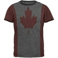 thumbnail image 1 of Canadian Canada Flag Mens Ringer T Shirt Heather-Black LG, 1 of 1