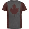 thumbnail image 1 of Canadian Canada Flag Mens Soft T Shirt Charcoal Heather MD, 1 of 1