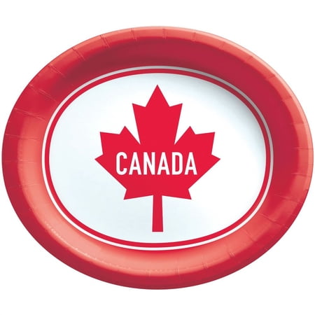 Canadian Classic 12-inch Oval Paper Plates 8 Per Pack