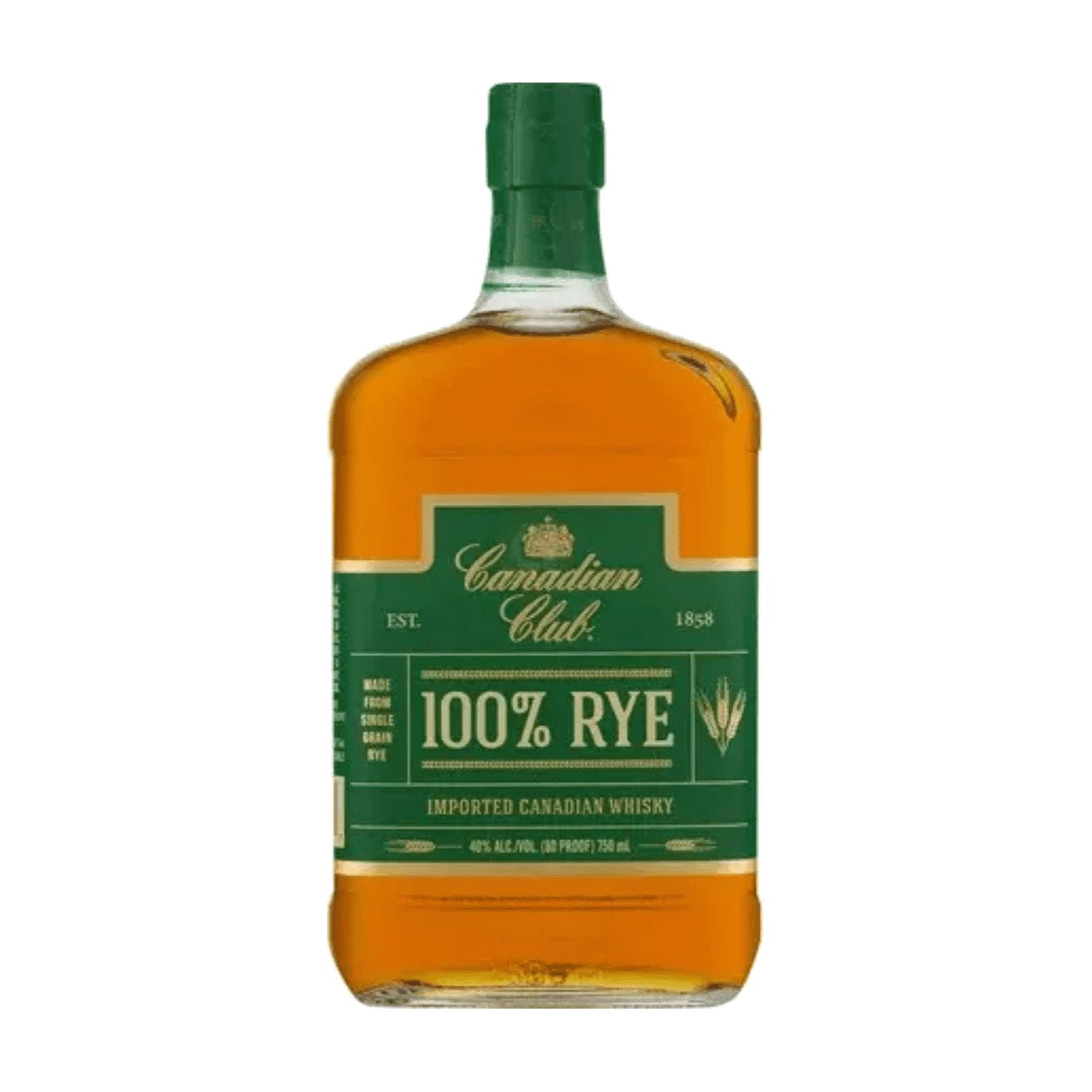 Canadian Club 100% Rye Whiskey, 750 ml 40% ABV - Walmart.com