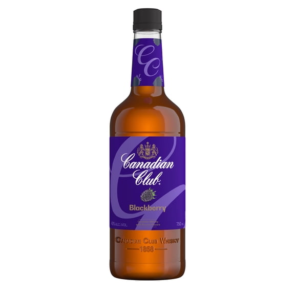 Canadian Club Blackberry Flavored Whiskey, 750 ml Bottle, 40% ABV