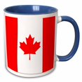 thumbnail image 1 of 3drose, Canadian Flag, 11oz Two-tone Blue Mug, 1 of 6