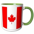 thumbnail image 1 of 3drose, Canadian Flag, 11oz Two-tone Green Mug, 1 of 6