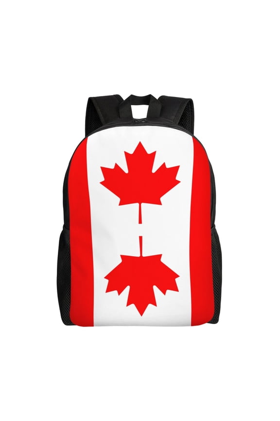Canadian Flag Backpack Travel Bag For Men Women Lightweight Back Pack With Laptop Compartmen