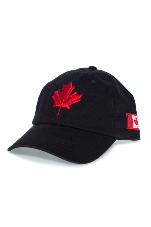 Canadian Flag Canada Embroidered Dad Hat One-Size Unisex Adult Black