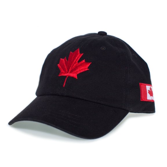 Canadian Flag Canada Embroidered Dad Hat One-Size Unisex Adult Black