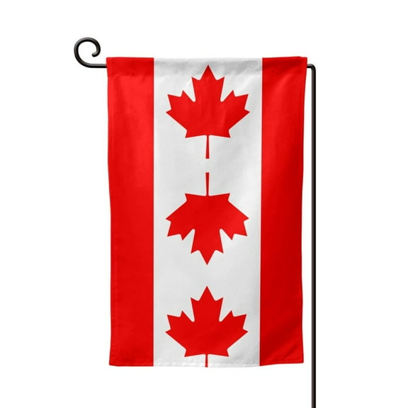 Canadian Flag Double Sided Garden Flag for Indoor Outdoor Decorations 12.5 * 18 Inches Square