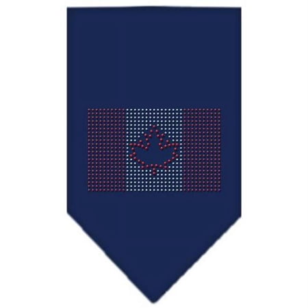 Canadian Flag Rhinestone Bandana Navy Blue Small