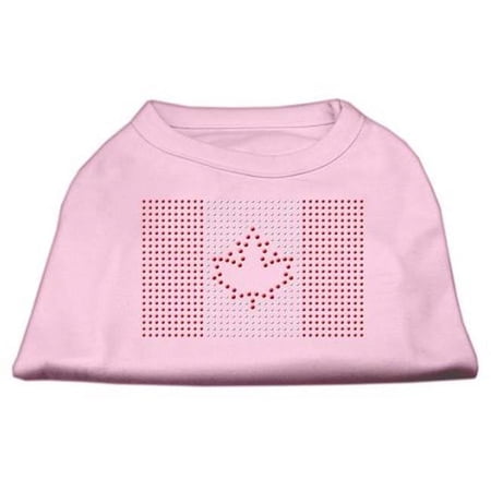 Canadian Flag Rhinestone Shirts Light Pink XS - 8