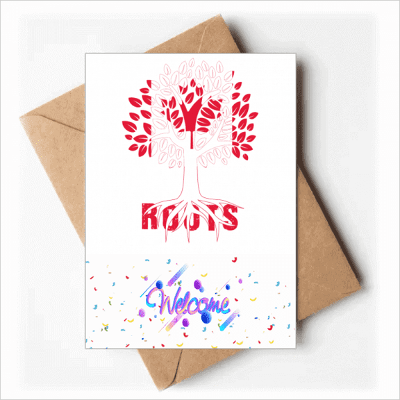 Canadian Flag Root Faly Welcome Back Greeting Cards Envelopes Blank