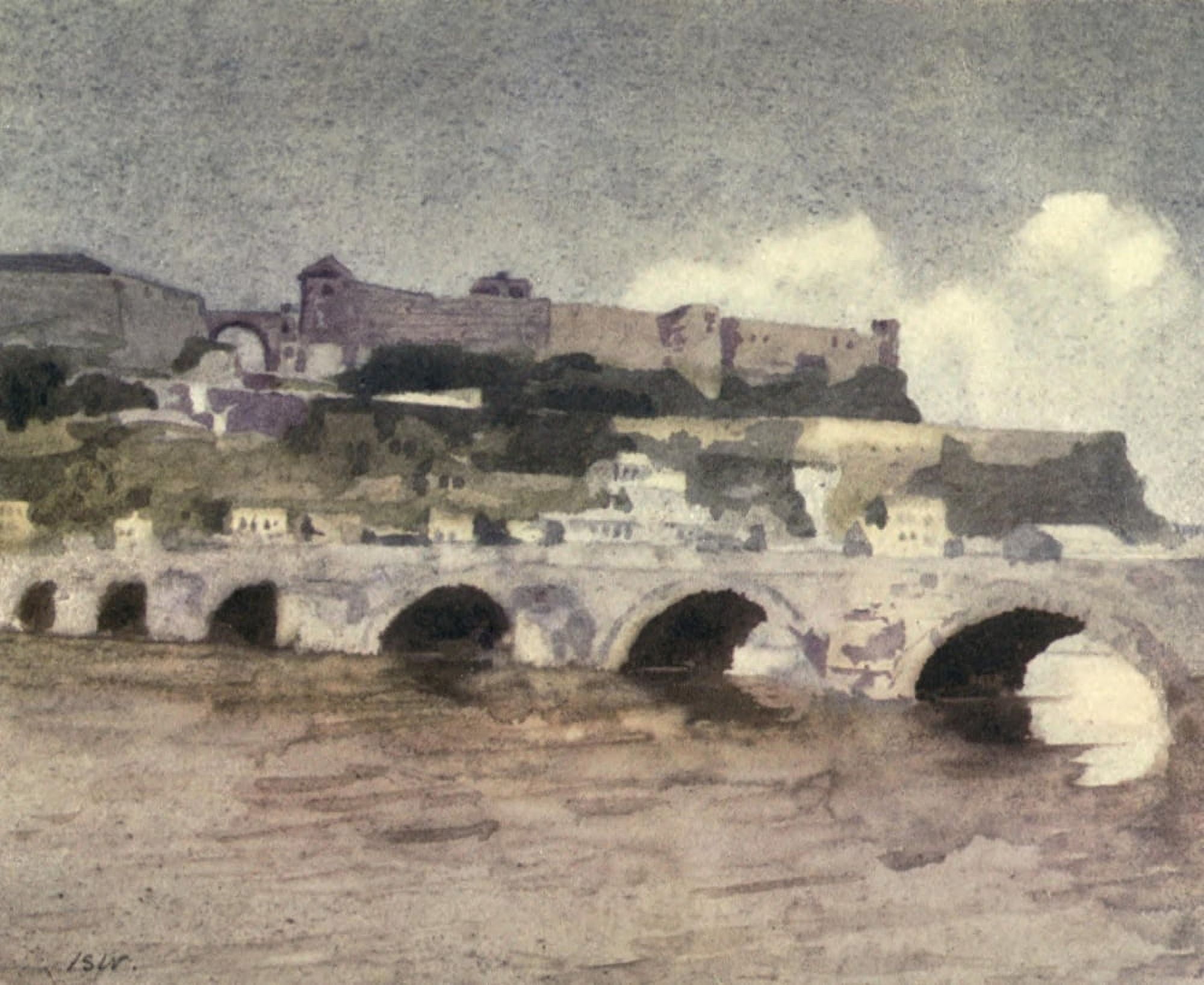 Canadian Front 1920 Citadel & Pont de Jambes Namur Canvas Art - Inglis Sheldon-Williams (18 x 24)