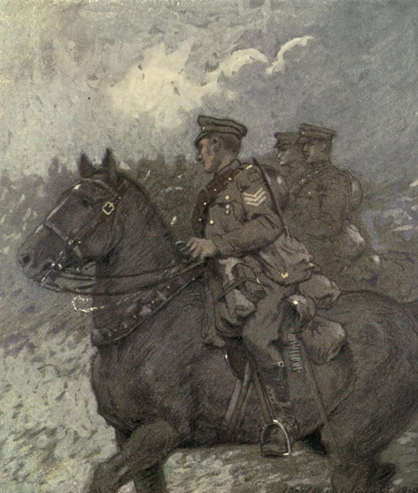 Canadian Front 1920 Fort Garry Horse Canvas Art - I Sheldon-Williams (18 x 24)