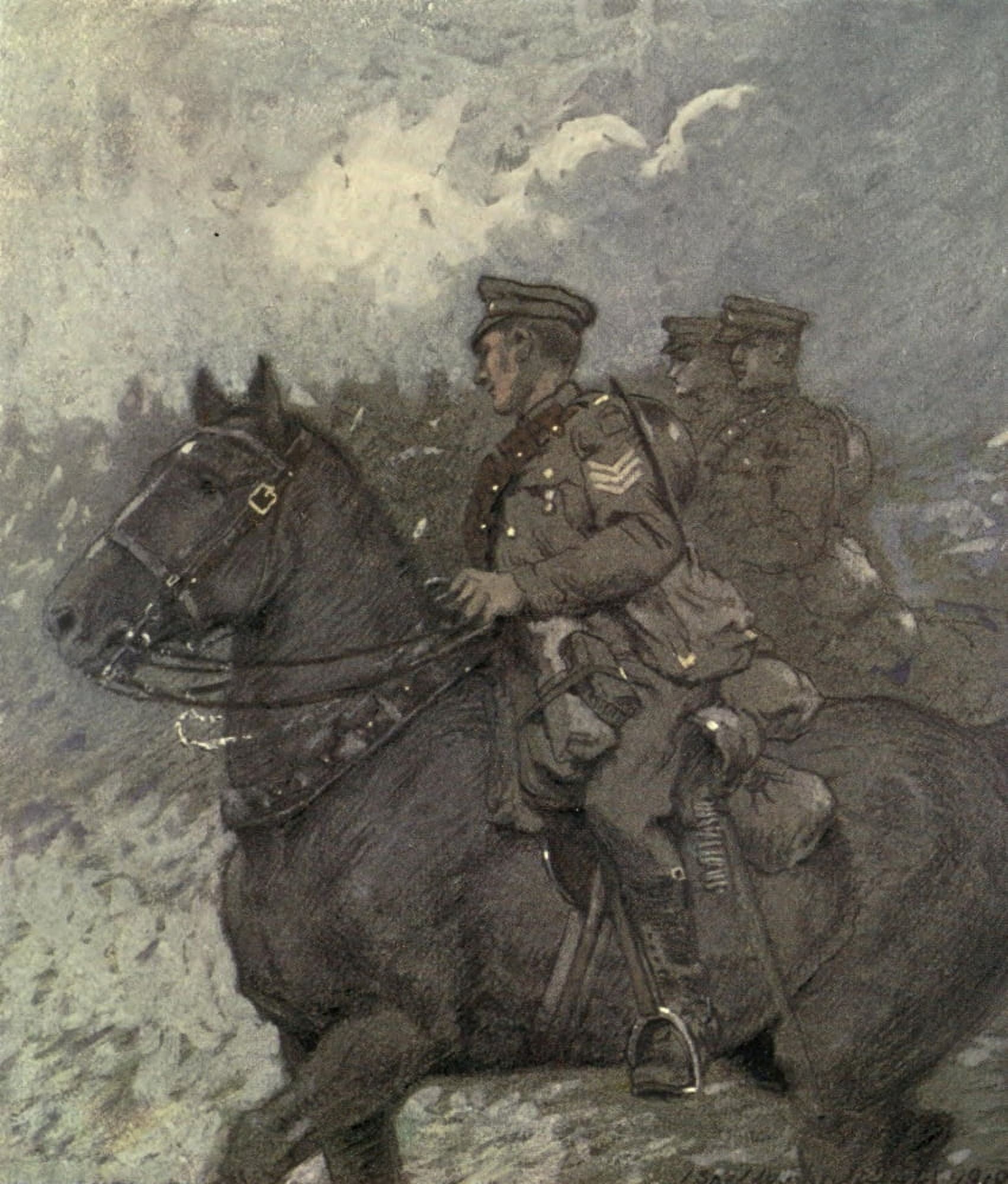 Canadian Front 1920 Fort Garry Horse Canvas Art - Inglis Sheldon-Williams (18 x 24)
