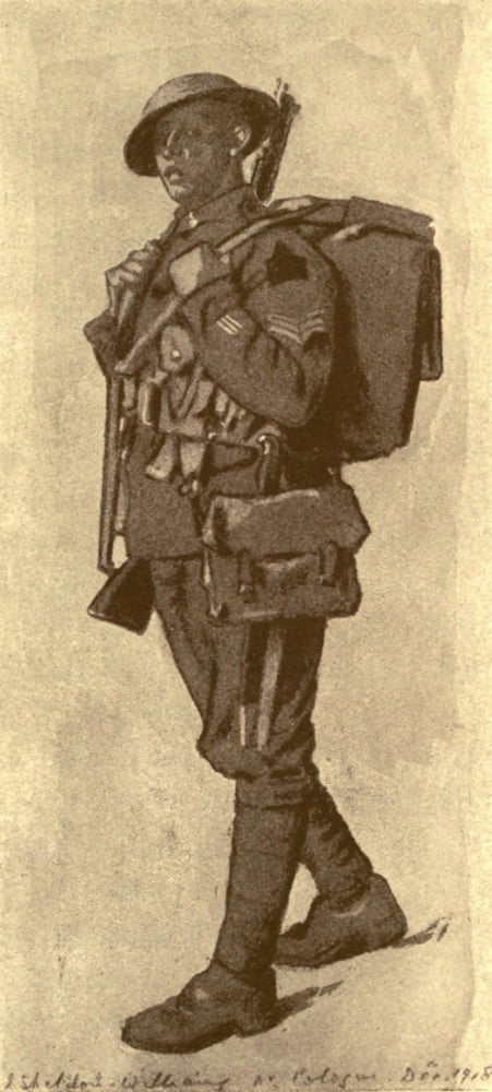 Canadian Front 1920 Soldier Canvas Art - Inglis Sheldon-Williams (18 x 24)