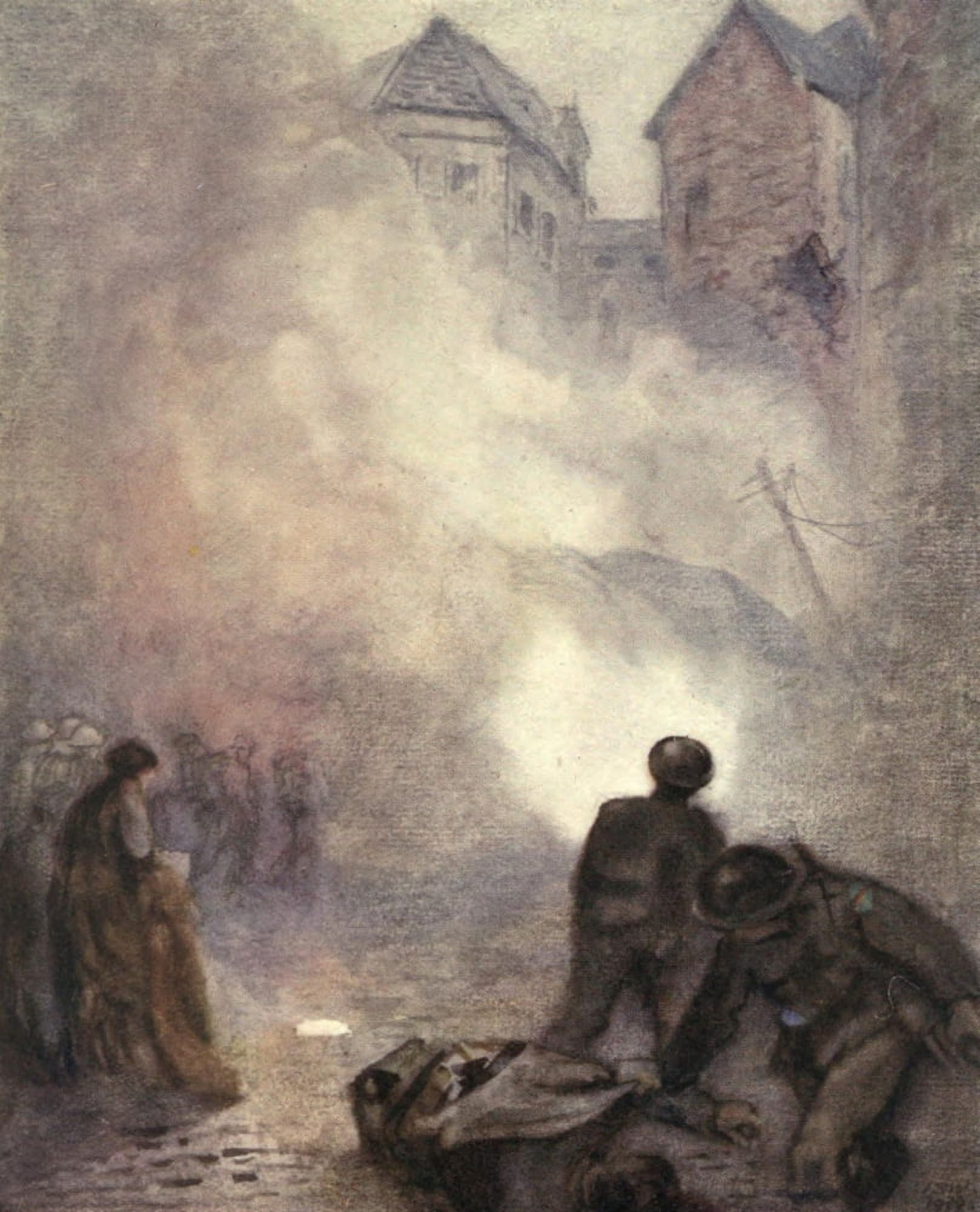 Canadian Front 1920 Valenciennes Nov 4th 1918 Canvas Art - Inglis Sheldon-Williams (18 x 24)