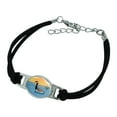 thumbnail image 1 of Canadian Goose Geese Swimming Canada Novelty Suede Leather Metal Bracelet, 1 of 3
