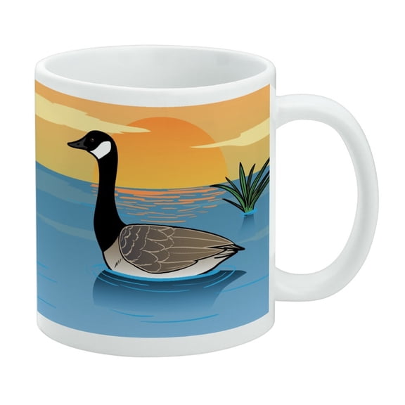 Canadian Goose Geese Swimming Canada White Mug