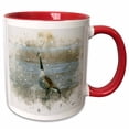 thumbnail image 1 of 3drose, Canadian Goose Image of Watercolor, 15oz Two-tone Red Mug, 1 of 6
