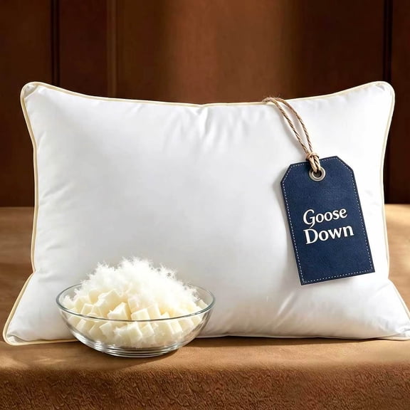 Cozyharbor 6-Layer 100%Cotton Shell , Goose Down & Memory Foam Pillow, Standard 20"x28",1 Pack