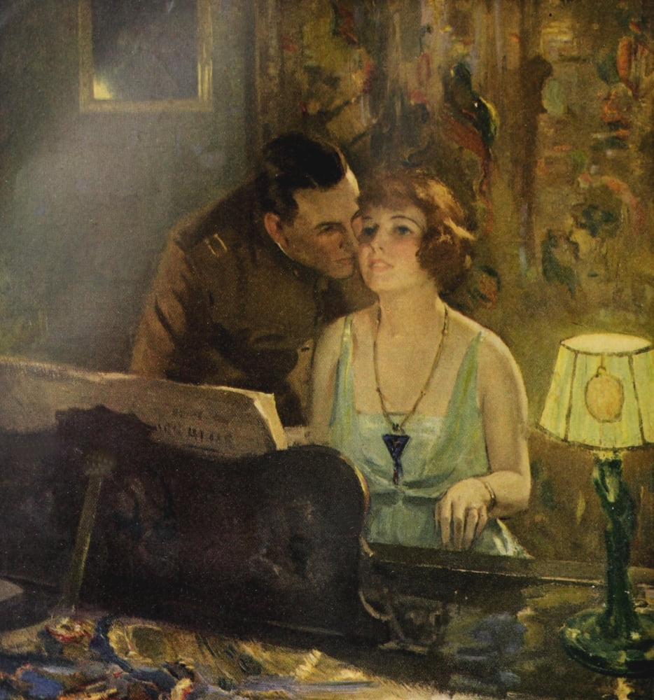 Canadian Home Journal 1920 At the piano Canvas Art - Unknown (24 x 36)