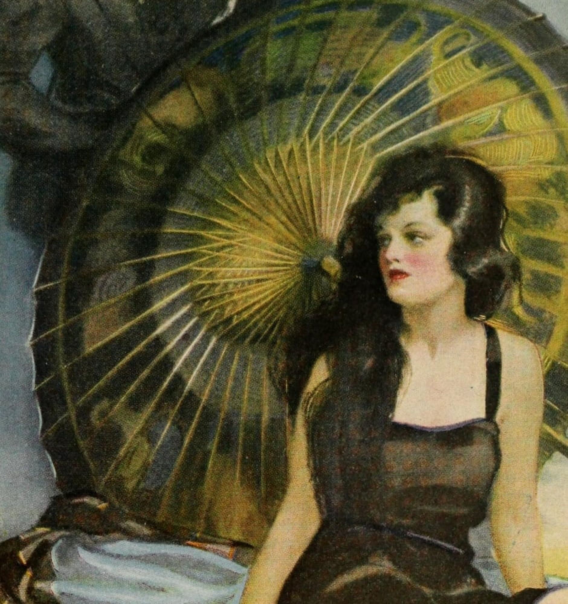Canadian Home Journal 1920 Couple with parasol Canvas Art - Unknown (18 x 24)
