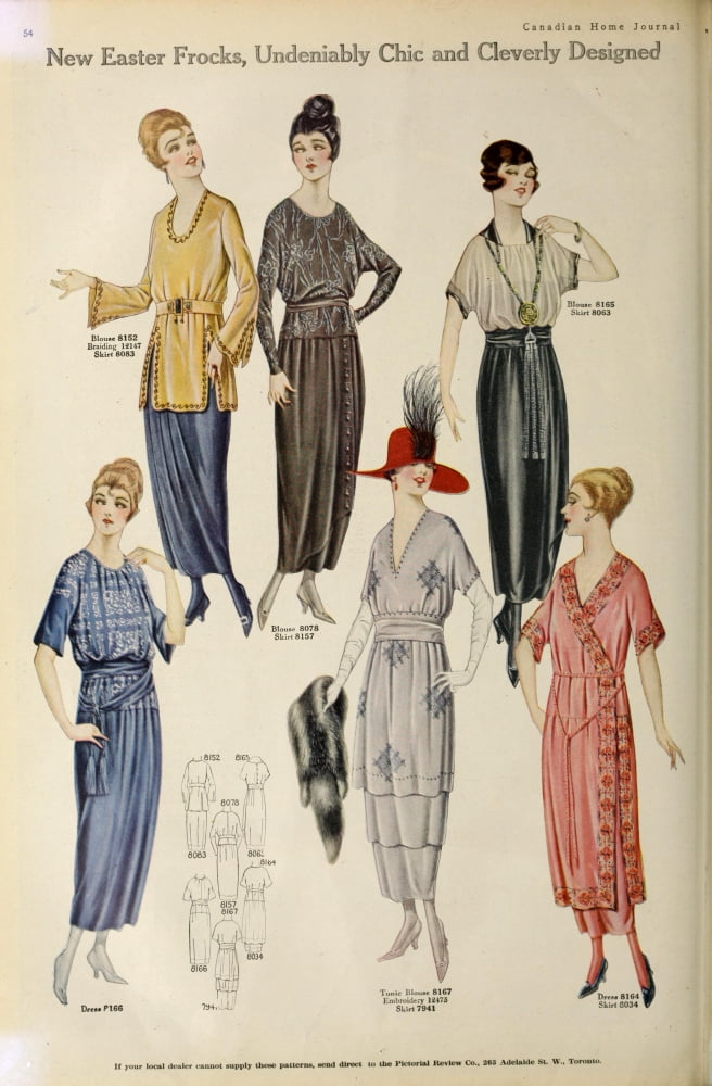 Canadian Home Journal 1920 Fashions Canvas Art - Unknown (18 x 24)