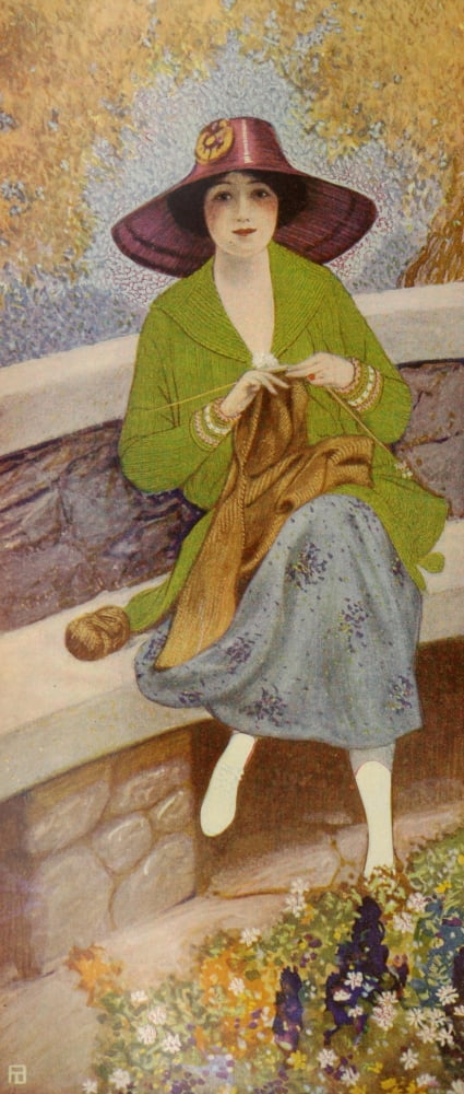 Canadian Home Journal 1921 Monarch Knitting Canvas Art - Unknown (18 x 24)