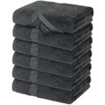 thumbnail image 1 of Canadian Linen Imperial Economy 6 Pack Grey Hand Towels for Bathroom 16"x27" inches 100% Terry Cotton Thin Towels Lightweight Quick Dry Towel for Gym, Shower, Hotel, Bath and Spa, 1 of 4