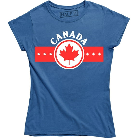 Canadian Maple Leaf - Canada National Flag Retro Football Women's T-Shirt