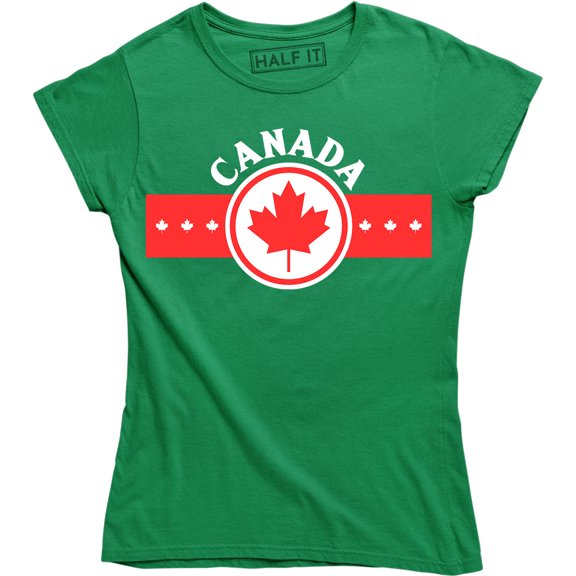 Canadian Maple Leaf - Canada National Flag Retro Football Women's T-Shirt